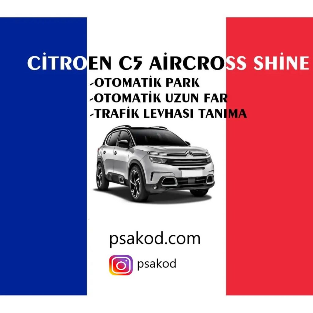 Citroen C5 Aircross Shine Otomatik Park, Uzun Far AsistanÄ± Kodlama, Aktivasyon