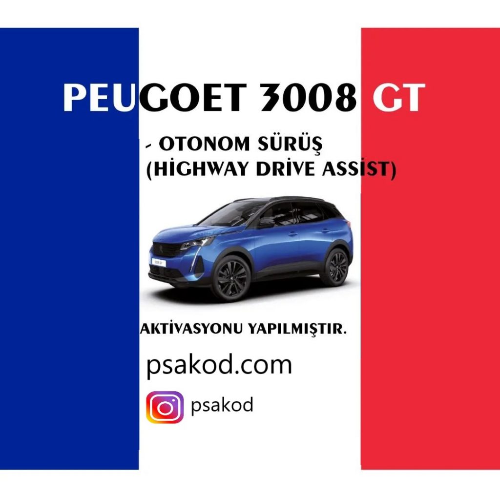 Peugeot 3008 GT Otonom SÃ¼rÃ¼ÅŸ Aktivasyonu, Ã–zellik AÃ§ma, Kodlama